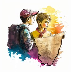 «В поисках сокровищ». Иллюстрация для детской книги 1